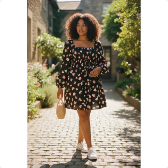 kate spade Dresses & Skirts - Kate Spade Floral Waltz Square-neck Dress XL EUC